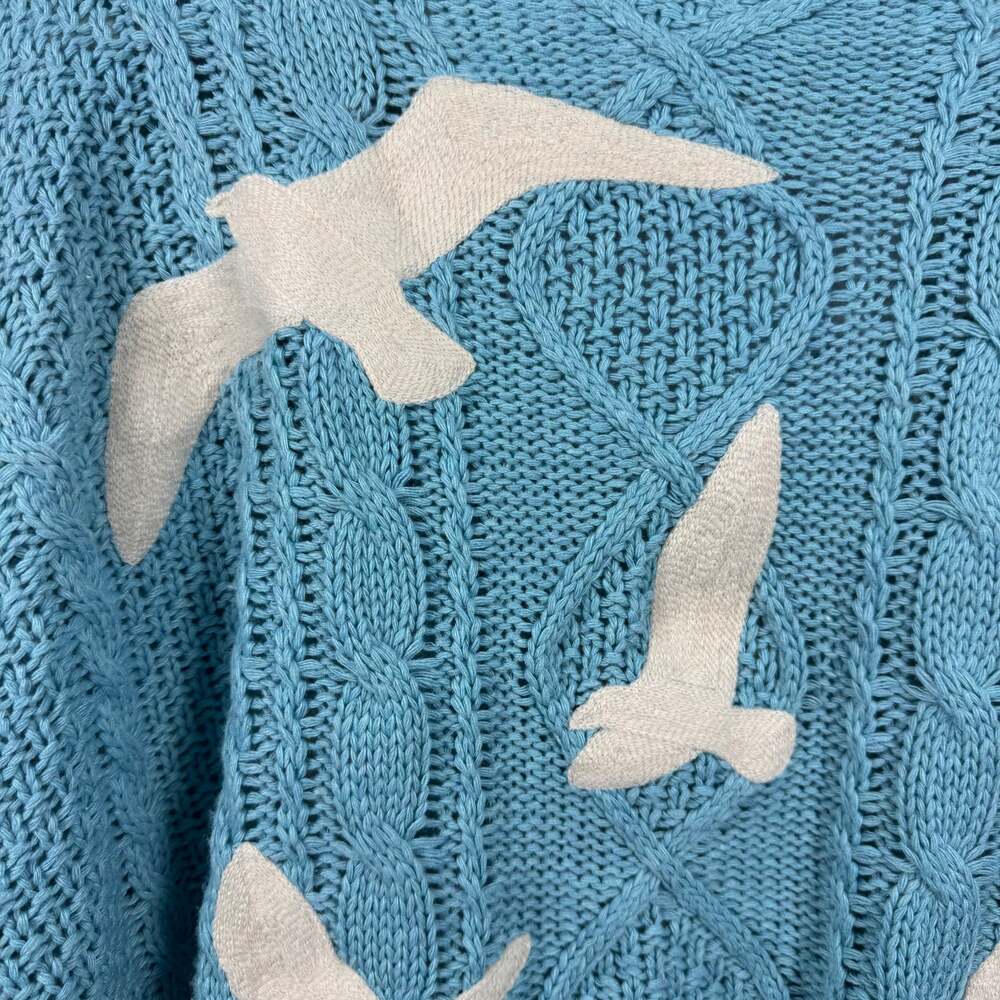 Taylor Swift 1989 Cardigan Blue Seagull Chunky Knit Sweater - Picture 7 of 9